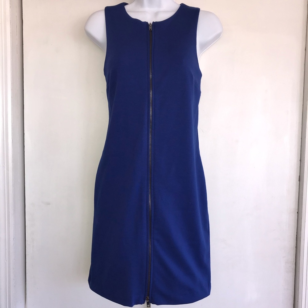 BANANA REPUBLIC 0 Shift Knit Zipper Front Dress